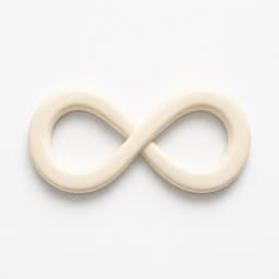 The Aeterna infinity mark in cream ceramic